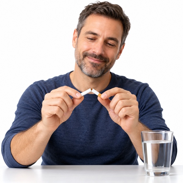 Alcohol use and quitting smoking