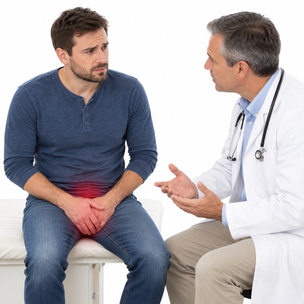 Perineal, testicular or groin pain (after medical review)