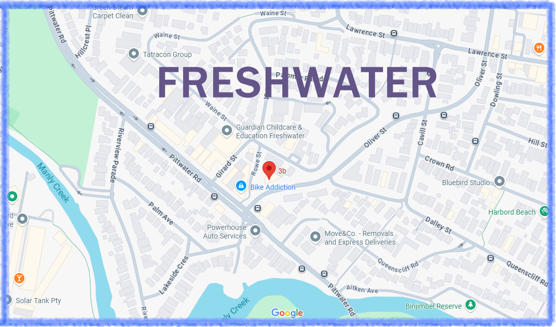 Map showing Freshwater clinic location